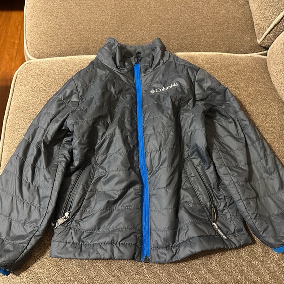 Boys grey and blue Columbia omni heat jacket. Size xxs. Gently used. - Picture 1 of 4